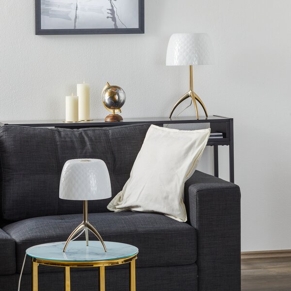 Stolne Lampa Foscarini, Lumiere, prigušiv, Bijela, Dnevna soba, Staklo, Dizajn