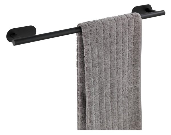 Mat crni dvostruki zidni držač za ručnike od nehrđajućeg čelika Wenko Orea Rail Duo Turbo-Loc®