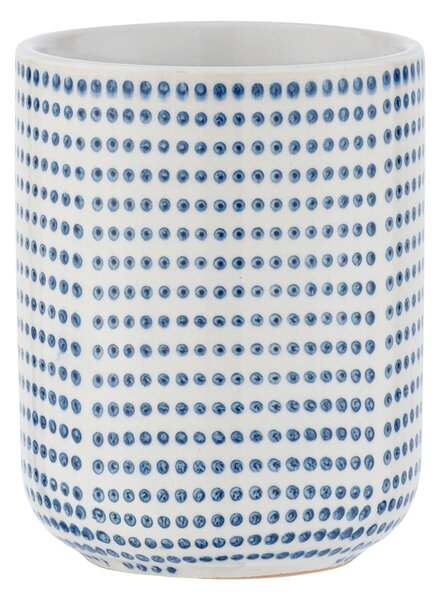 Plavo-bijela keramička čaša za četkice za zube Wenko Nole