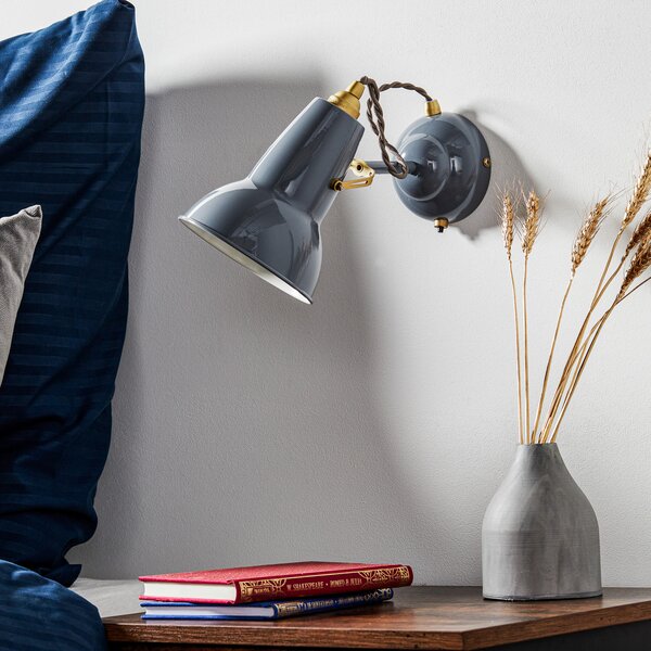 Zidne Svjetiljka Anglepoise, Original 1227 Brass, prigušiv, Sivo, Dnevna soba, Metal, Industrijski dizajn