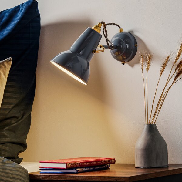 Zidne Svjetiljka Anglepoise, Original 1227 Brass, prigušiv, Sivo, Dnevna soba, Metal, Industrijski dizajn