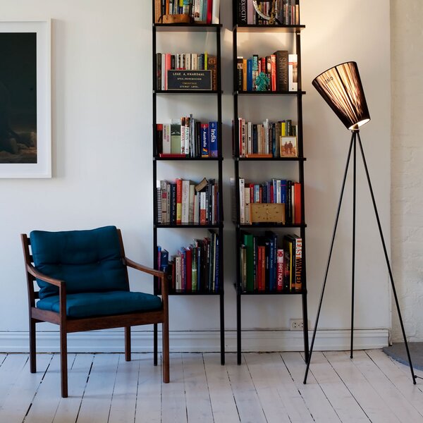 Podne Lampa Northern, Oslo Wood, prigušiv, Crno, Dnevna soba, Tkanina / tekstil, Dizajn