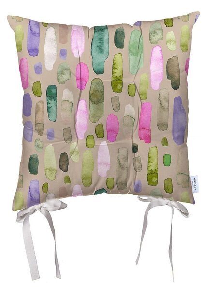 Bež jastuk za stolicu od mikrovlakana Mike & Co. Staza New Yorka Butterflies, 43 x 43 cm
