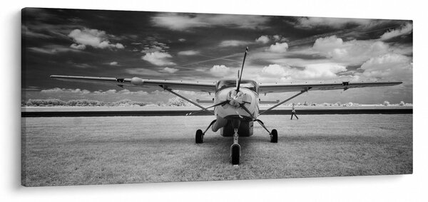 Slika - Avion crno-bijeli (120x50 cm)