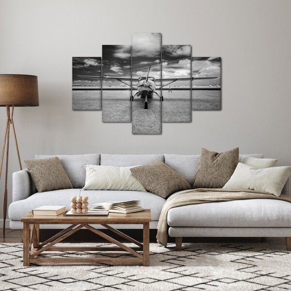 Slika - Avion crno-bijeli (150x105 cm)