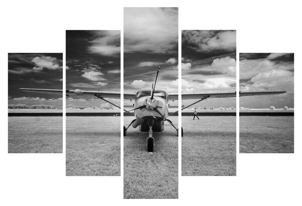 Slika - Avion crno-bijeli (150x105 cm)