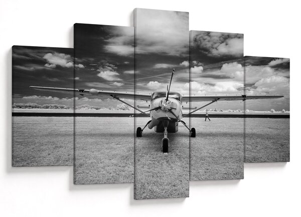 Slika - Avion crno-bijeli (150x105 cm)
