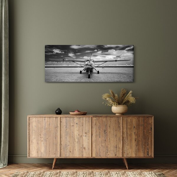 Slika - Avion crno-bijeli (120x50 cm)