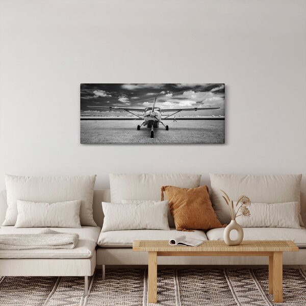Slika - Avion crno-bijeli (120x50 cm)