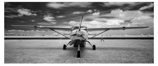 Slika - Avion crno-bijeli (120x50 cm)