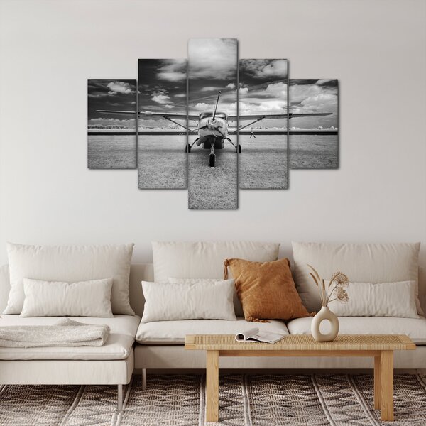 Slika - Avion crno-bijeli (150x105 cm)