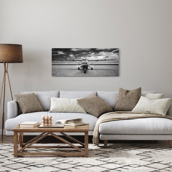 Slika - Avion crno-bijeli (120x50 cm)