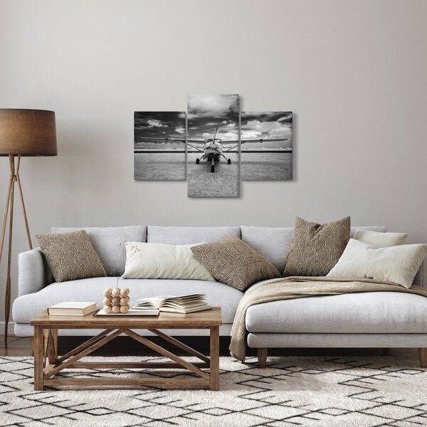 Slika - Avion crno-bijeli (90x60 cm)