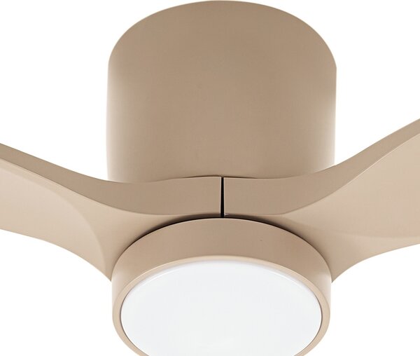 Sorin LED vanjski stropni ventilator bež boje - Lucande Lucande, Sorin, Bež, Dnevna soba, Metal, Moderan