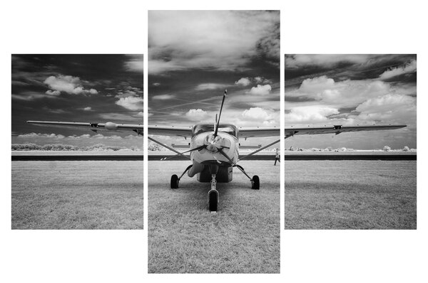 Slika - Avion crno-bijeli (90x60 cm)