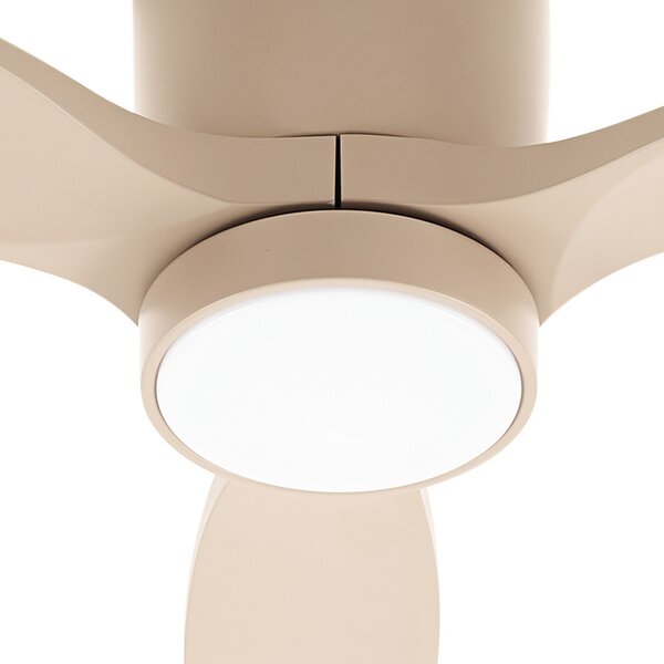Sorin LED vanjski stropni ventilator bež boje - Lucande Lucande, Sorin, Bež, Dnevna soba, Metal, Moderan