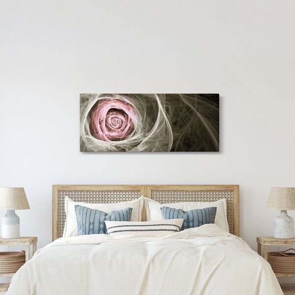 Slika - Apstraktna ruža svijetlo ružičasta (120x50 cm)
