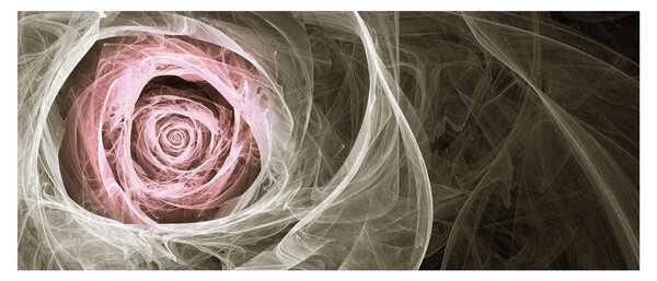 Slika - Apstraktna ruža svijetlo ružičasta (120x50 cm)