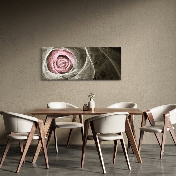 Slika - Apstraktna ruža svijetlo ružičasta (120x50 cm)