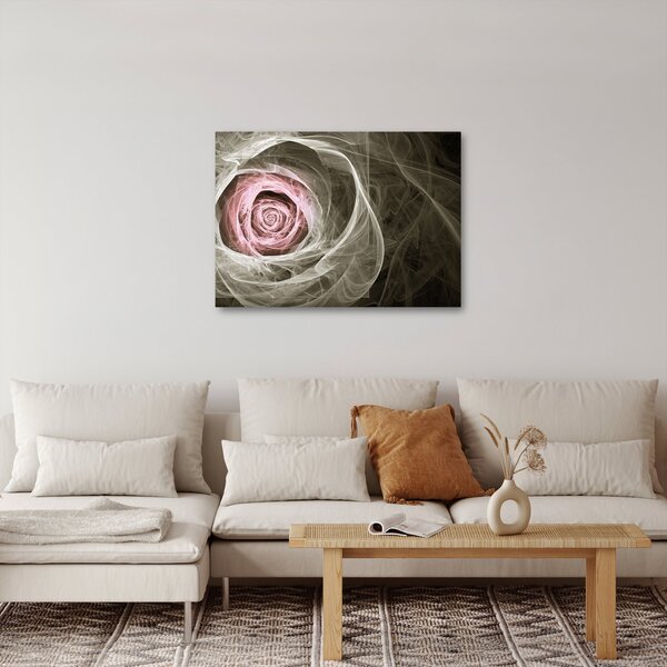 Slika - Apstraktna ruža svijetlo ružičasta (70x50 cm)