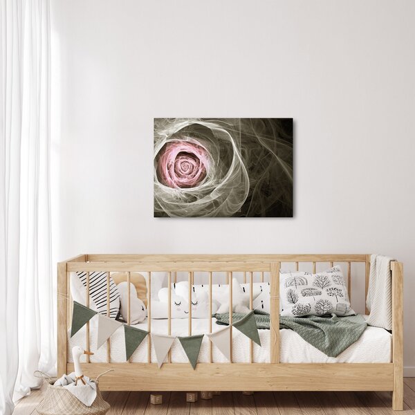 Slika - Apstraktna ruža svijetlo ružičasta (70x50 cm)