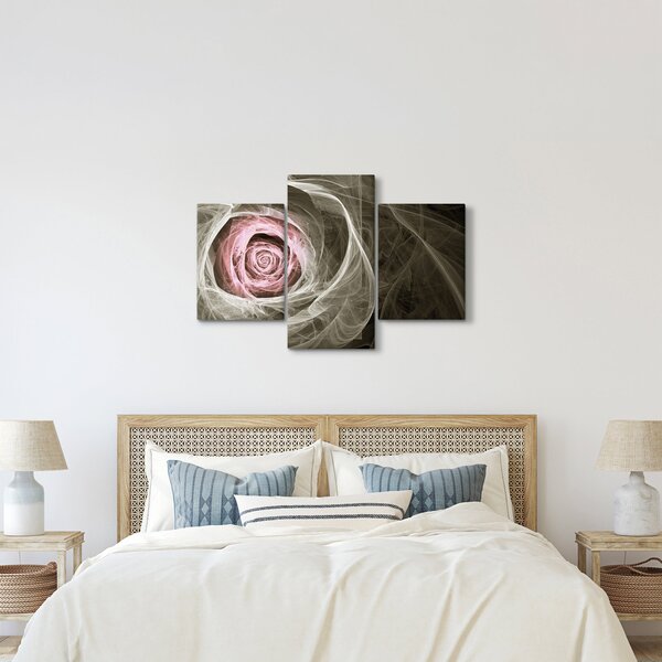 Slika - Apstraktna ruža svijetlo ružičasta (90x60 cm)