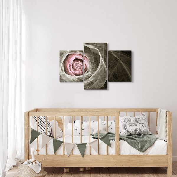 Slika - Apstraktna ruža svijetlo ružičasta (90x60 cm)