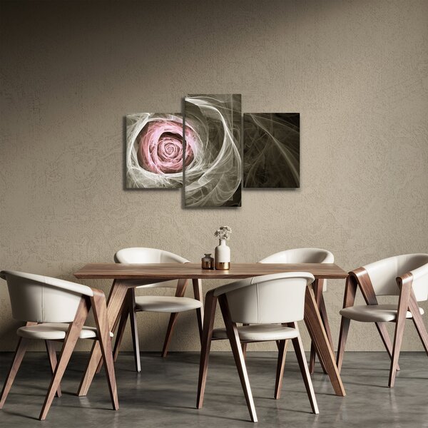 Slika - Apstraktna ruža svijetlo ružičasta (90x60 cm)