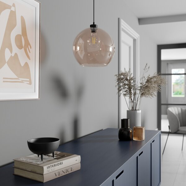 Viseće Svjetiljka TK Lighting, Cubus, prigušiv, Smeđa / hrđa, Dnevna soba, Staklo, Moderan
