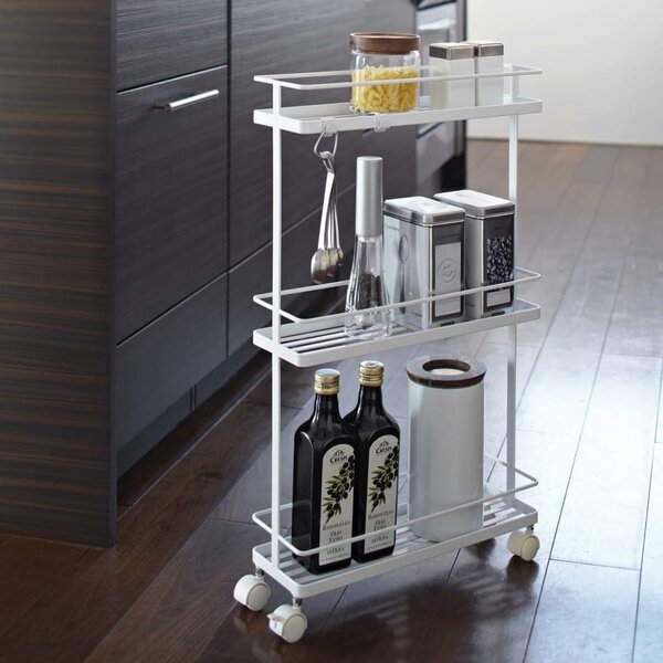 Bijeli metalni regal na kotačima 38x66 cm Tower – YAMAZAKI