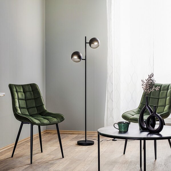 Podne Lampa Markslöjd, Edgar, Crno, Dnevna soba, Metal, Skandinavski