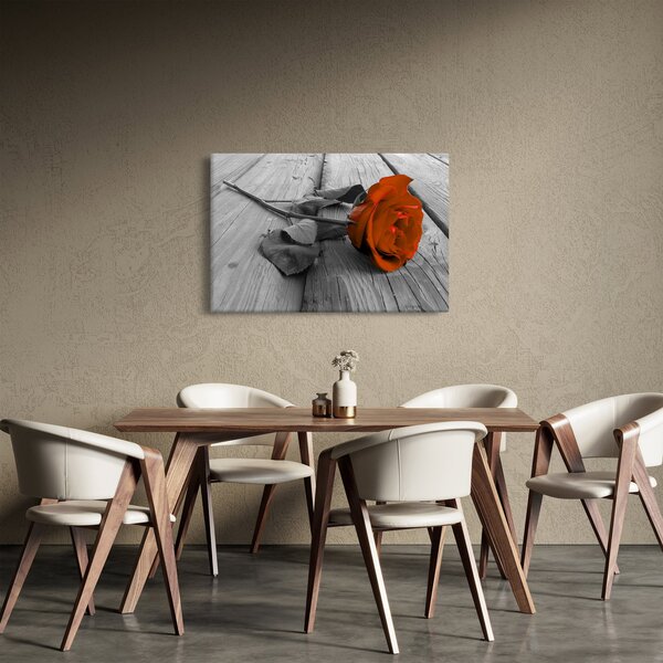 Slika - Narančasta ruža (90x60 cm)