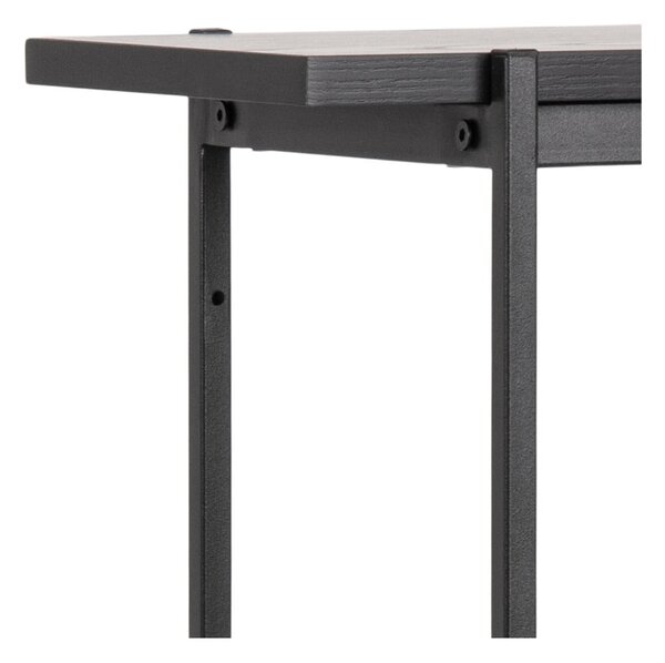 Crna biblioteka u dekoru jasena s kliznim vratima 94x114 cm Angus – Actona