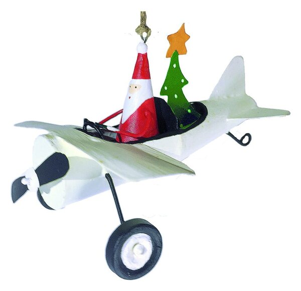 Viseći božićni ukras Santa in Airplane - G-Bork