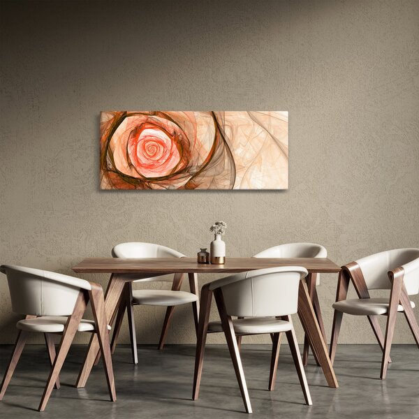 Slika - Apstraktna ružičasta s bijelom pozadinom (120x50 cm)