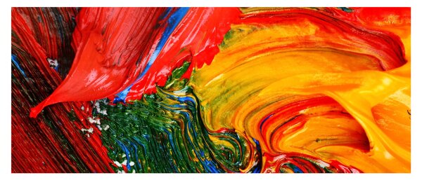 Slika - Modrenje apstrakcije kistom (120x50 cm)