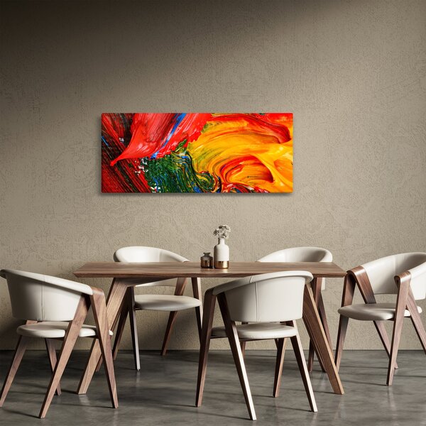 Slika - Modrenje apstrakcije kistom (120x50 cm)
