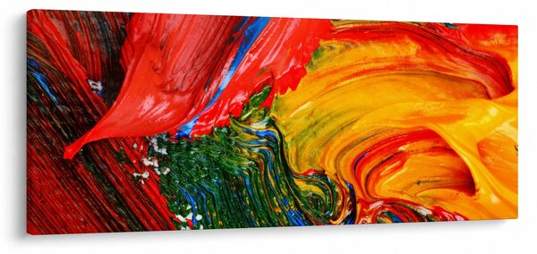 Slika - Modrenje apstrakcije kistom (120x50 cm)