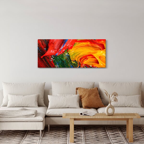 Slika - Modrenje apstrakcije kistom (120x50 cm)