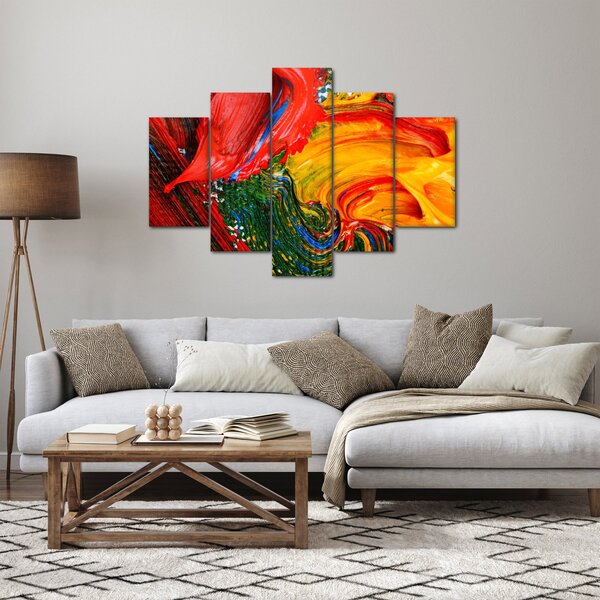 Slika - Modrenje apstrakcije kistom (150x105 cm)