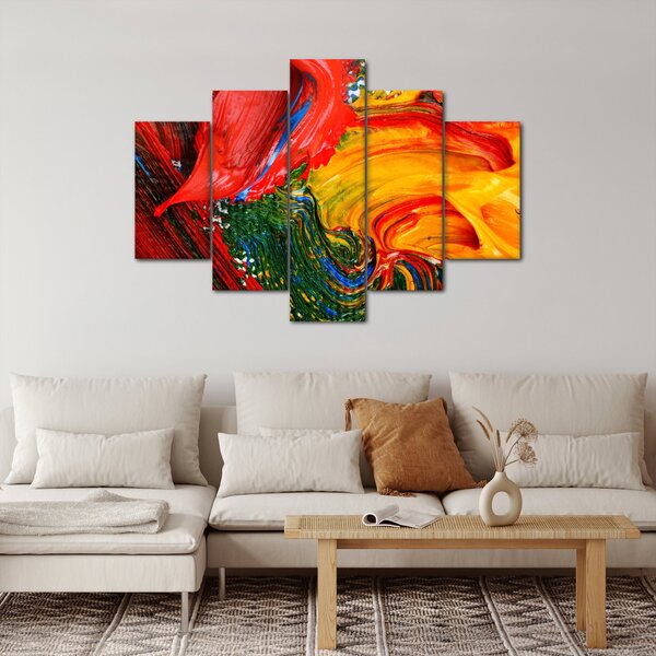 Slika - Modrenje apstrakcije kistom (150x105 cm)