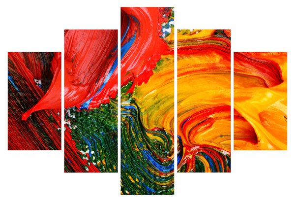 Slika - Modrenje apstrakcije kistom (150x105 cm)
