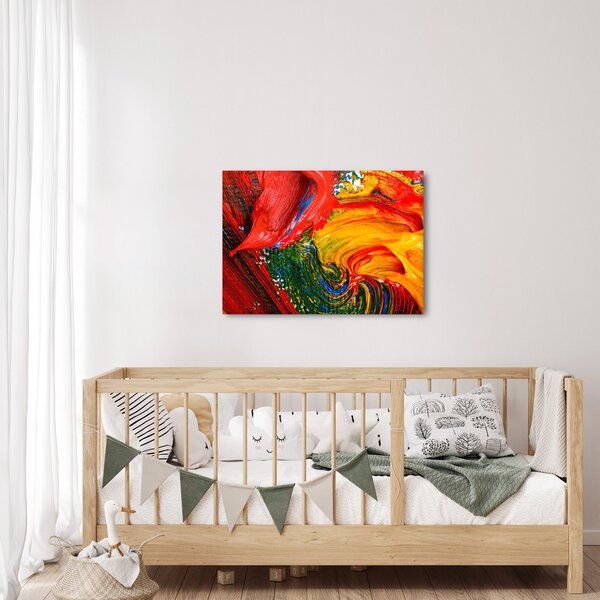 Slika - Modrenje apstrakcije kistom (70x50 cm)
