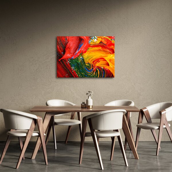 Slika - Modrenje apstrakcije kistom (70x50 cm)