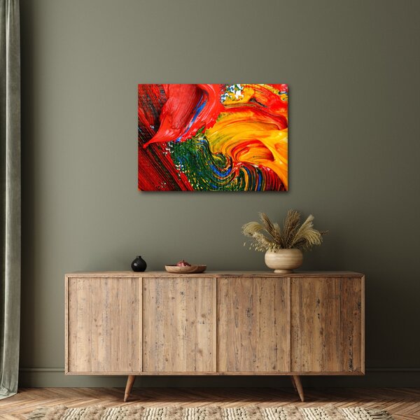 Slika - Modrenje apstrakcije kistom (70x50 cm)