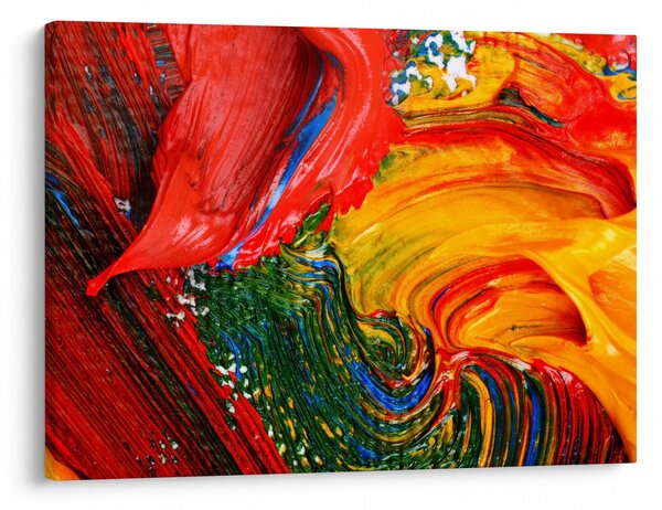 Slika - Modrenje apstrakcije kistom (70x50 cm)