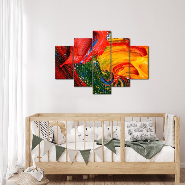 Slika - Modrenje apstrakcije kistom (150x105 cm)