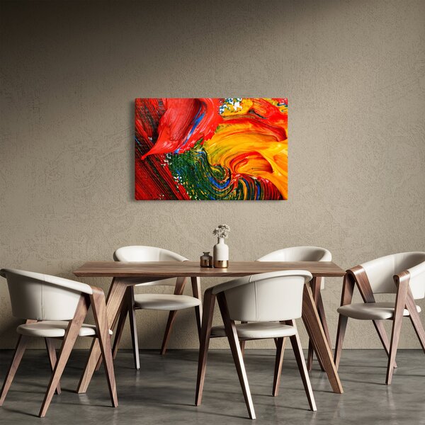 Slika - Modrenje apstrakcije kistom (90x60 cm)