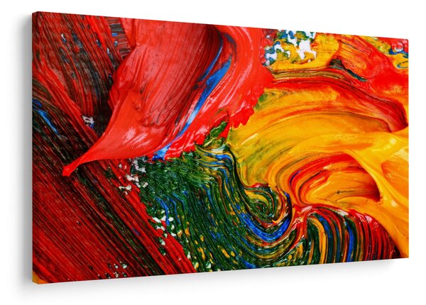 Slika - Modrenje apstrakcije kistom (90x60 cm)