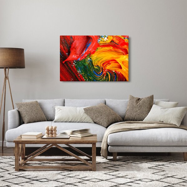 Slika - Modrenje apstrakcije kistom (90x60 cm)